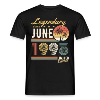 Legendary Since June 1993 Limited Edition - Männer T-Shirt - Schwarz - Vorne - AI Model Male 178 light (178cm)
