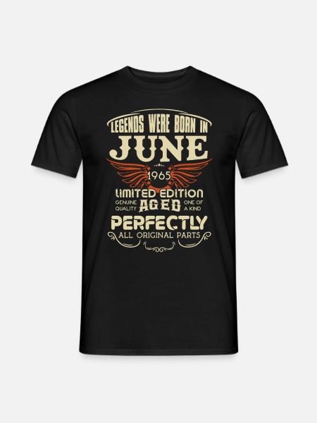 Legends Were Born In June 1965 Birthday - Men's T-Shirt - black