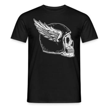Skull Skull Horror Skeleton Halloween Metal - Men's T-Shirt - black - Front - AI Model Male 178 light (178cm)