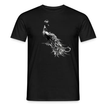 Peacock Magnificent Pride Beauty Gift Idea - Men's T-Shirt - black - Front - AI Model Male 178 light (178cm)