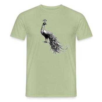 Peacock Magnificent Pride Beauty Gift Idea - Men's T-Shirt - sage - Front - AI Model Male 178 light (178cm)