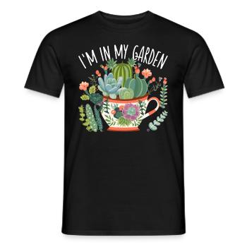 Succulents Funny Saying - Men's T-Shirt - black - Front - AI Model Male 178 light (178cm)