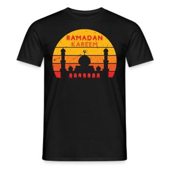 Ramadan Kareem Coucher de soleil Couleurs - T-shirt homme - noir - Devant - AI Model Male 178 light (178cm)