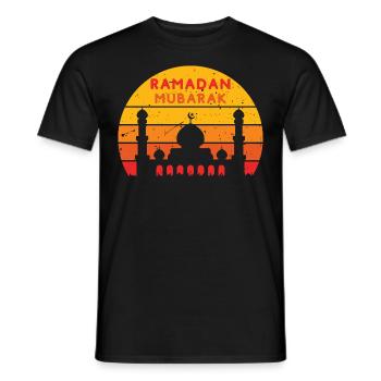 Ramadan Mubarak Sunset Colors - Men's T-Shirt - black - Front - AI Model Male 178 light (178cm)