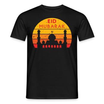 Ramadan Eid Mubarak Sunset Colors - Men's T-Shirt - black - Front - AI Model Male 178 light (178cm)