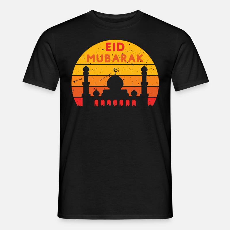 Ramadan Eid Mubarak Sunset Colors - Men’s T-shirt - black