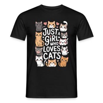 Dicton de chats mignons pour les femmes et les filles - T-shirt homme - noir - Devant - AI Model Male 178 light (178cm)