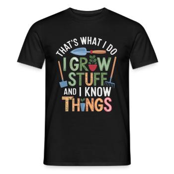 Jardin Jardinage Plantes Fleurs - T-shirt homme - noir - Devant - AI Model Male 178 light (178cm)