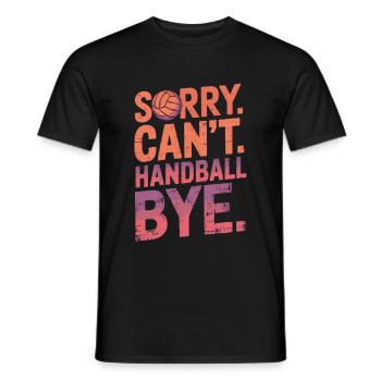 Handball vintage Spruch - Männer T-Shirt - Schwarz - Vorne - AI Model Male 178 light (178cm)