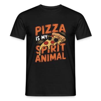 Lustiger Pizza Spruch Pizza Liebhaber - Männer T-Shirt - Schwarz - Vorne - AI Model Male 178 light (178cm)