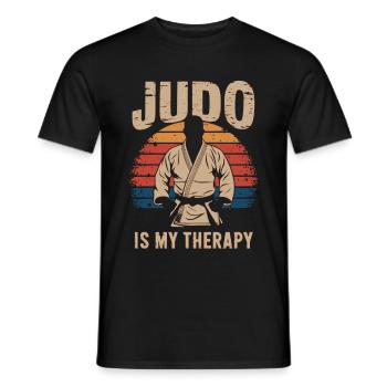 Judo vintage - Men's T-Shirt - black - Front - AI Model Male 178 light (178cm)