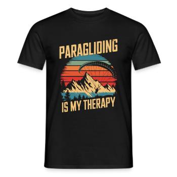 Paragliding Paragliding vintage - Men's T-Shirt - black - Front - AI Model Male 178 light (178cm)
