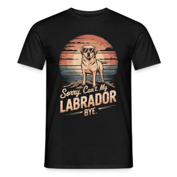 Labrador avec des lunettes de soleil dicton vintage - T-shirt homme - noir - Devant - AI Model Male 178 light (178cm)