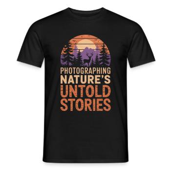 Photographie, Photographie de nature, Photographie animalière - T-shirt homme - noir - Devant - AI Model Male 178 light (178cm)