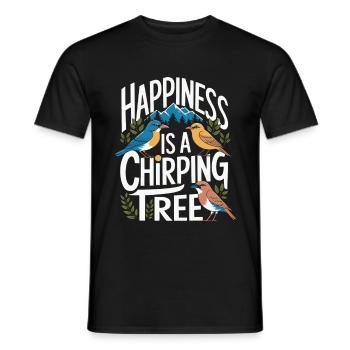 Observation des oiseaux, Oiseaux, Nature, Randonnée, Camping - T-shirt homme - noir - Devant - AI Model Male 178 light (178cm)