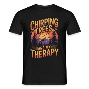 Observation des oiseaux, Oiseaux, Nature, Randonnée, Camping - T-shirt homme - noir - Devant - AI Model Male 178 light (178cm)