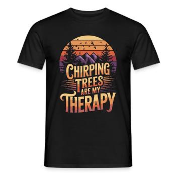 Ornithologue Ornithologue Oiseaux Randonnée Camping - T-shirt homme - noir - Devant - AI Model Male 178 light (178cm)