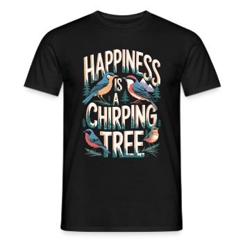 Observation des oiseaux, Oiseaux, Nature, Randonnée, Camping - T-shirt homme - noir - Devant - AI Model Male 178 light (178cm)