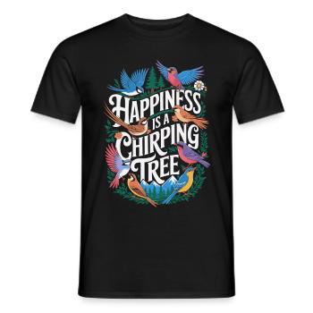 Observation des oiseaux, Oiseaux, Nature, Randonnée, Camping - T-shirt homme - noir - Devant - AI Model Male 178 light (178cm)