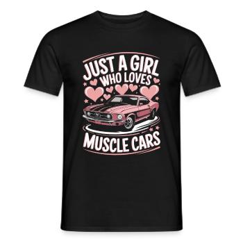 Muscle Car Voiture De Course Femme Disant - T-shirt homme - noir - Devant - AI Model Male 178 light (178cm)