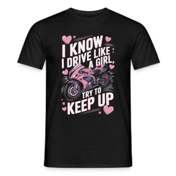 Rennmotorrad lustiger Spruch Frauen - Männer T-Shirt - Schwarz - Vorne - AI Model Male 178 light (178cm)