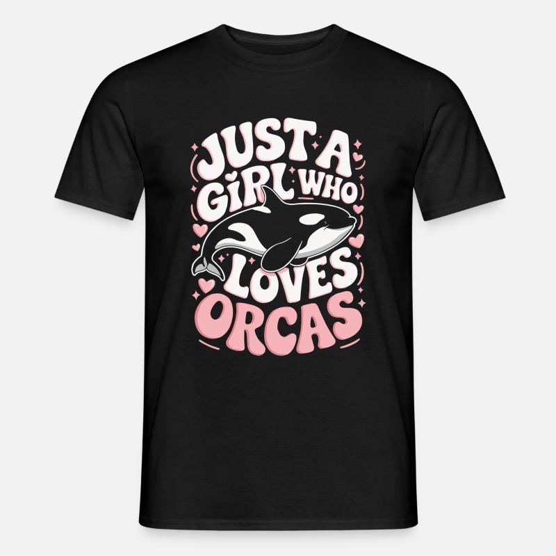 Orca Spruch Mädchen - Männer T-Shirt - Schwarz