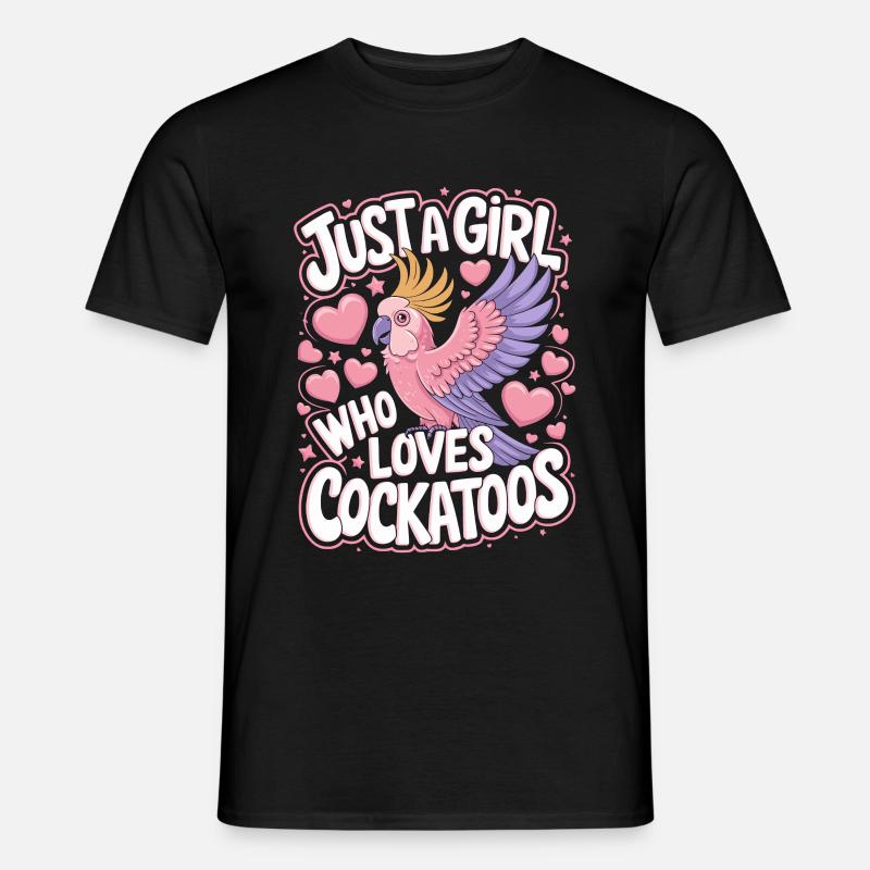 Kakadu Papagei Mädchen Spruch - Männer T-Shirt - Schwarz