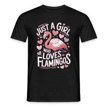 Flamingo lustiger Spruch - Männer T-Shirt - Schwarz - Vorne - AI Model Male 178 light (178cm)