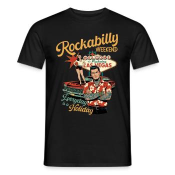 Rockabilly Weekend Old School Retro Vintage - Männer T-Shirt - Schwarz - Vorne - AI Model Male 178 light (178cm)