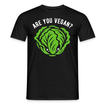 Salade - Êtes-vous végétalien ? - Régime végétalien - T-shirt homme - noir - Devant - AI Model Male 178 light (178cm)