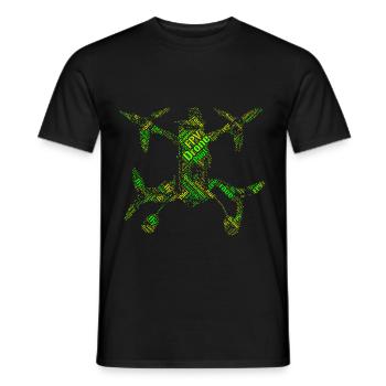 Quadrocopter FPV Racer Copter Pilot hobby Geschenk - Männer T-Shirt - Schwarz - Vorne - AI Model Male 178 light (178cm)