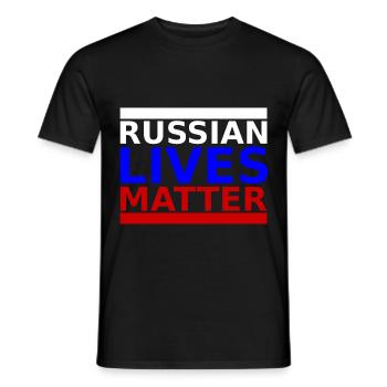 Russian Lives Matter - Russie Russie Russie - T-shirt homme - noir - Devant - AI Model Male 178 light (178cm)