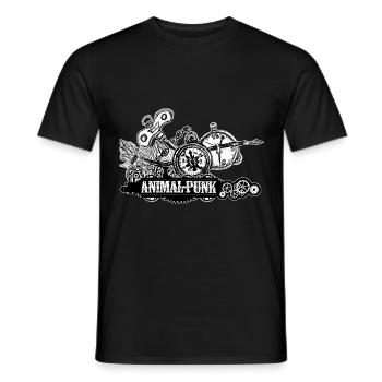SteamPunk Watches AnimalPunk - Men's T-Shirt - black - Front - AI Model Male 178 light (178cm)
