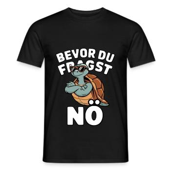 No Nope Turtle Work Gift - Men's T-Shirt - black - Front - AI Model Male 178 light (178cm)