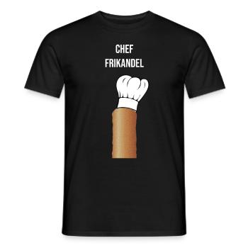 CHEF FRIKANDEL - Men's T-Shirt - black - Front - AI Model Male 178 light (178cm)