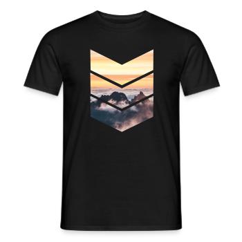 Beau lever de soleil sur les nuages! CADEAUX - T-shirt homme - noir - Devant - AI Model Male 178 light (178cm)