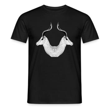 Impala Doppelkopf Liebhaber Afrika Wandern - Männer T-Shirt - Schwarz - Vorne - AI Model Male 178 light (178cm)