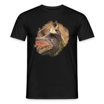 Luzie Harris Hawk - Men's T-Shirt - black - Front - AI Model Male 178 light (178cm)