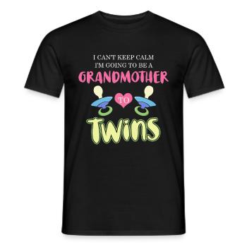 Baby Zwillinge werdende Mutter Geschenk Oma - Männer T-Shirt - Schwarz - Vorne - AI Model Male 178 light (178cm)