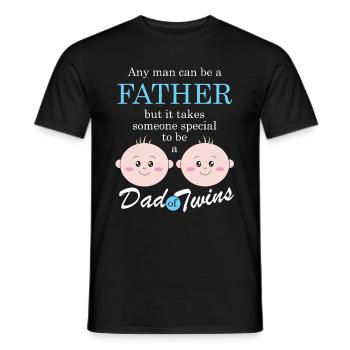Cadeau de jumeaux bébé jumeaux - T-shirt homme - noir - Devant - AI Model Male 178 light (178cm)