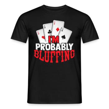 poker - T-shirt homme - noir - Devant - AI Model Male 178 light (178cm)