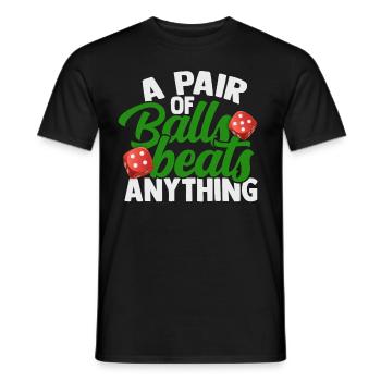 poker - T-shirt homme - noir - Devant - AI Model Male 178 light (178cm)