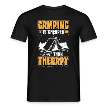campeur - T-shirt homme - noir - Devant - AI Model Male 178 light (178cm)
