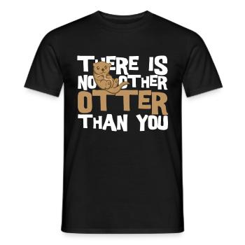 loutre - T-shirt homme - noir - Devant - AI Model Male 178 light (178cm)