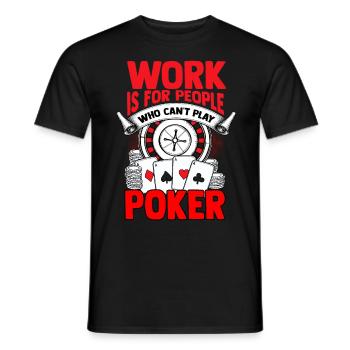 poker - T-shirt homme - noir - Devant - AI Model Male 178 light (178cm)