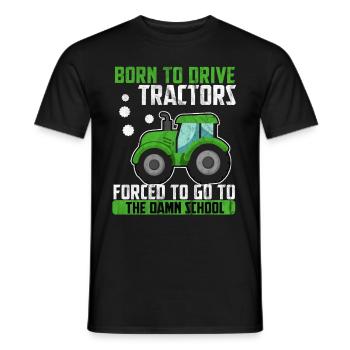 Tractor Trekker Farmer Agricultural Field Agriculture - Men's T-Shirt - black - Front - AI Model Male 178 light (178cm)