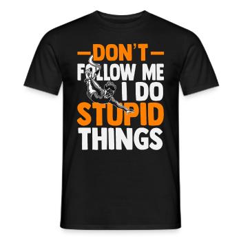 bungee jumping - Männer T-Shirt - Schwarz - Vorne - AI Model Male 178 light (178cm)