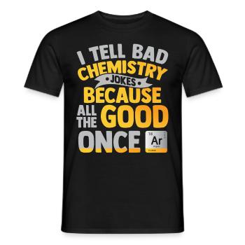 chemistry - Men's T-Shirt - black - Front - AI Model Male 178 light (178cm)