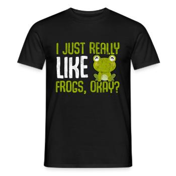 Frosch - Männer T-Shirt - Schwarz - Vorne - AI Model Male 178 light (178cm)
