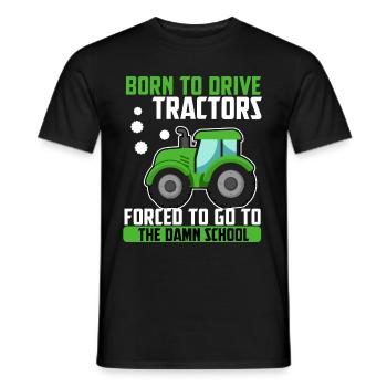 Tracteur agriculture agriculteur machines agricoles arable - T-shirt homme - noir - Devant - AI Model Male 178 light (178cm)